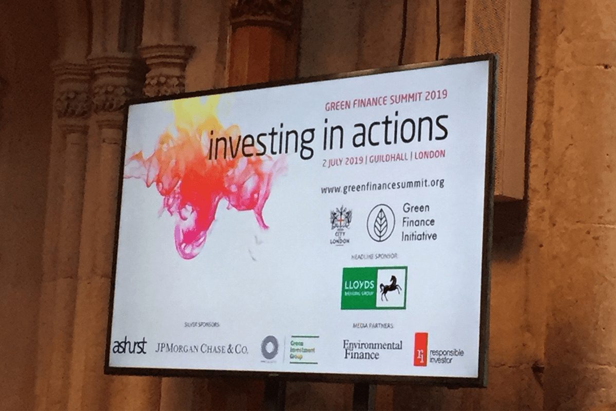 Read more about the article Green Finance Summit 2019 – 2nd July 2019